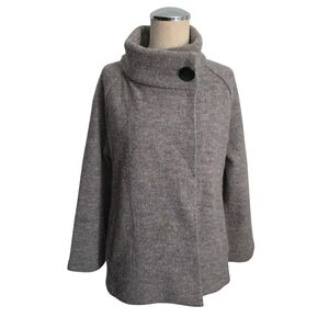 Paul Costelloe Wool Pea Coat Grey Sz 6